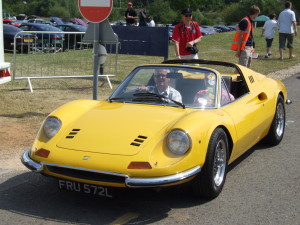 yellow classic car